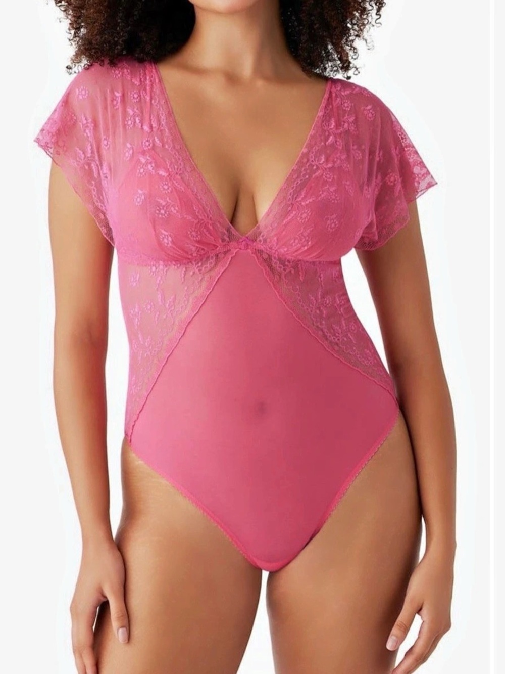 Pink Lace Bodysuit Nee